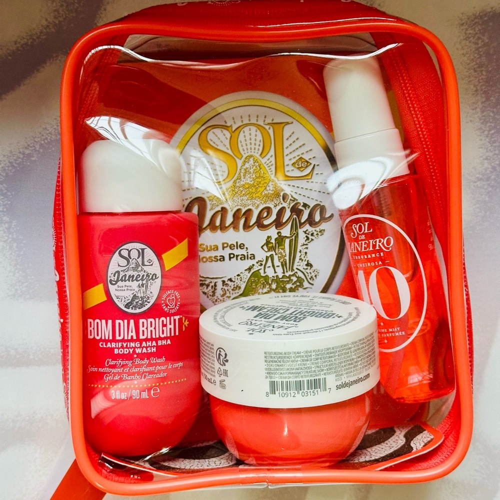 Sol de Janeiro Bom Dia Bright Cherioso 40 Travel Jet Set3 Piece Bundle
